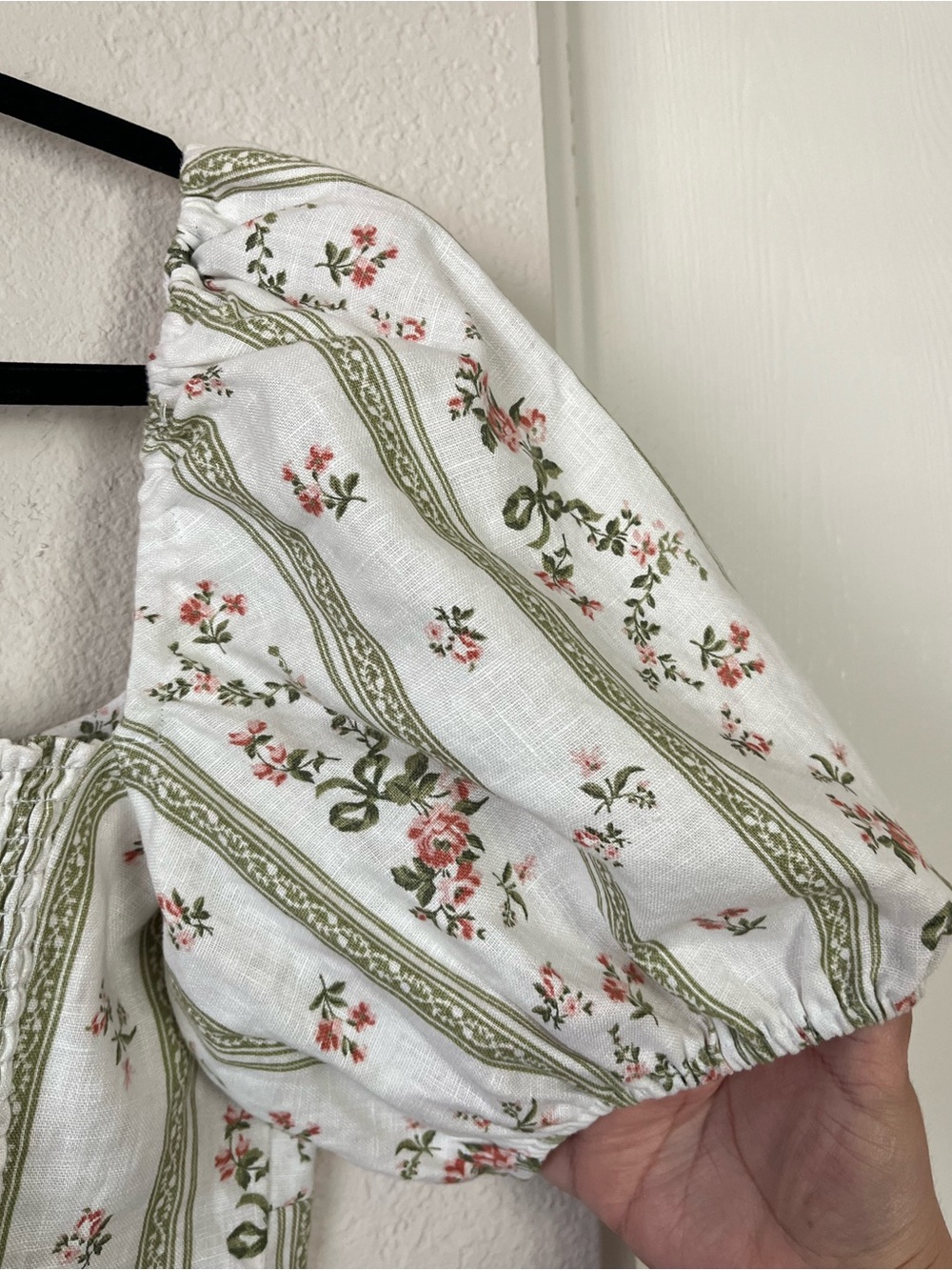 Reformation Arancini Puff Sleeve Top Heath Floral Renaissance Milkmaid Peasant - Picture 5 of 16